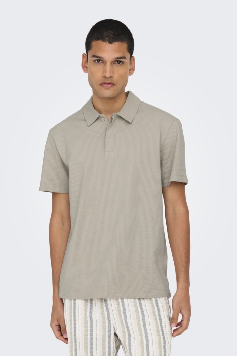 Only & Sons onskian life reg seersucker ss polo